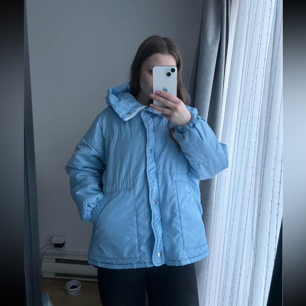 Light Blue Puffer Jacket